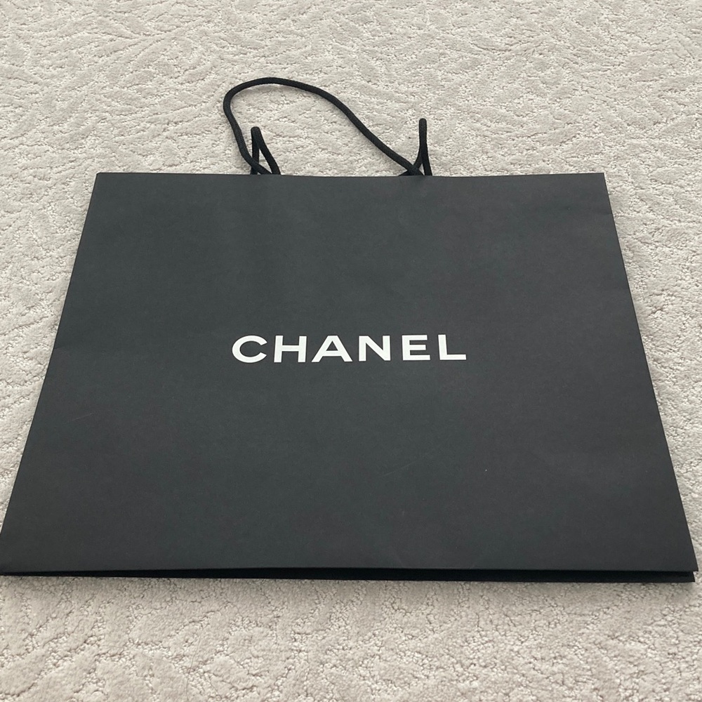 Chanel Classic Black Extra large Paper shopping Bag